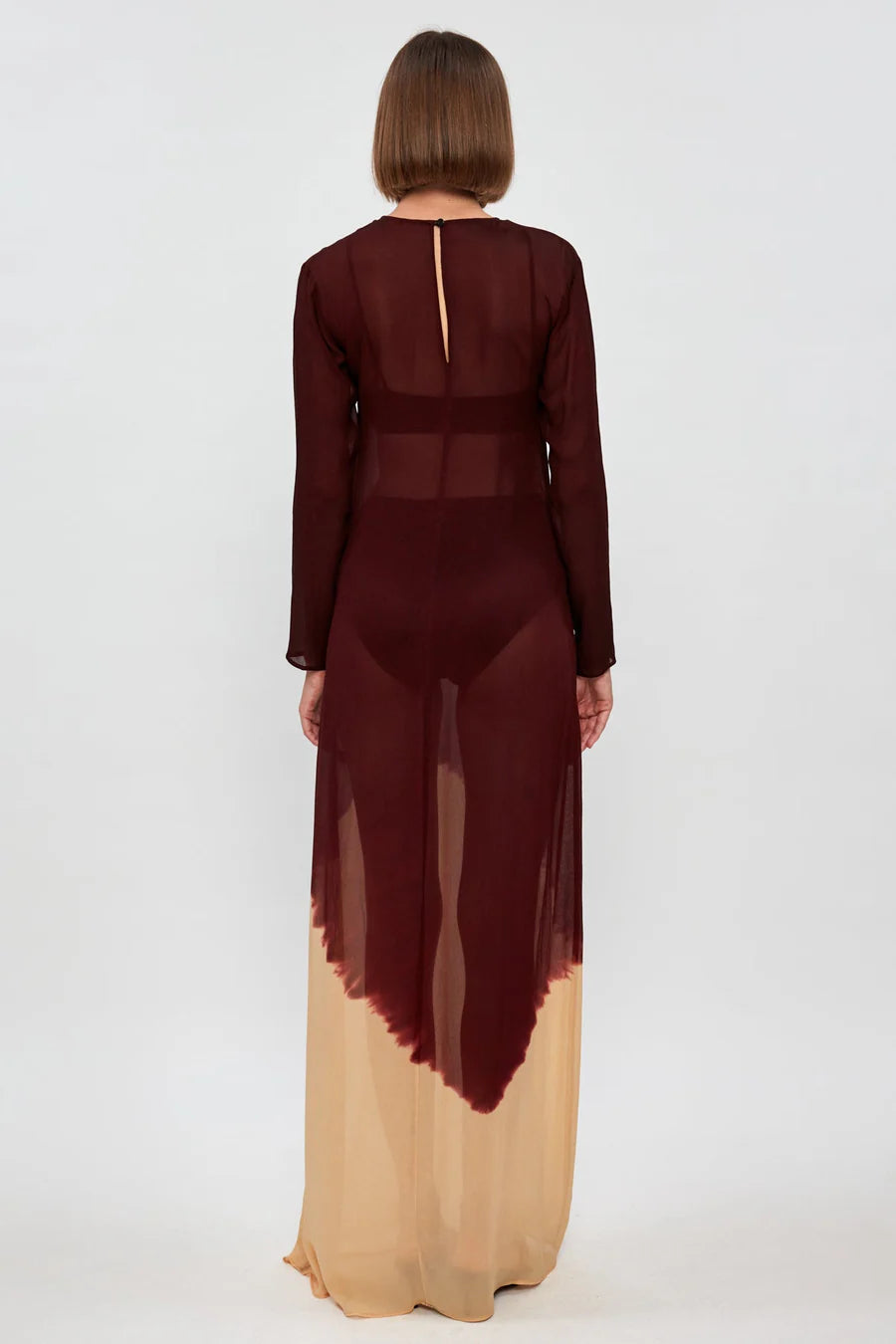 S/W/F - Sheer Panel Maxi Dress