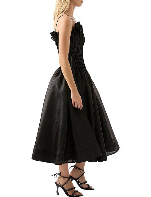 AJE - Horizon Pintucked Midi Dress