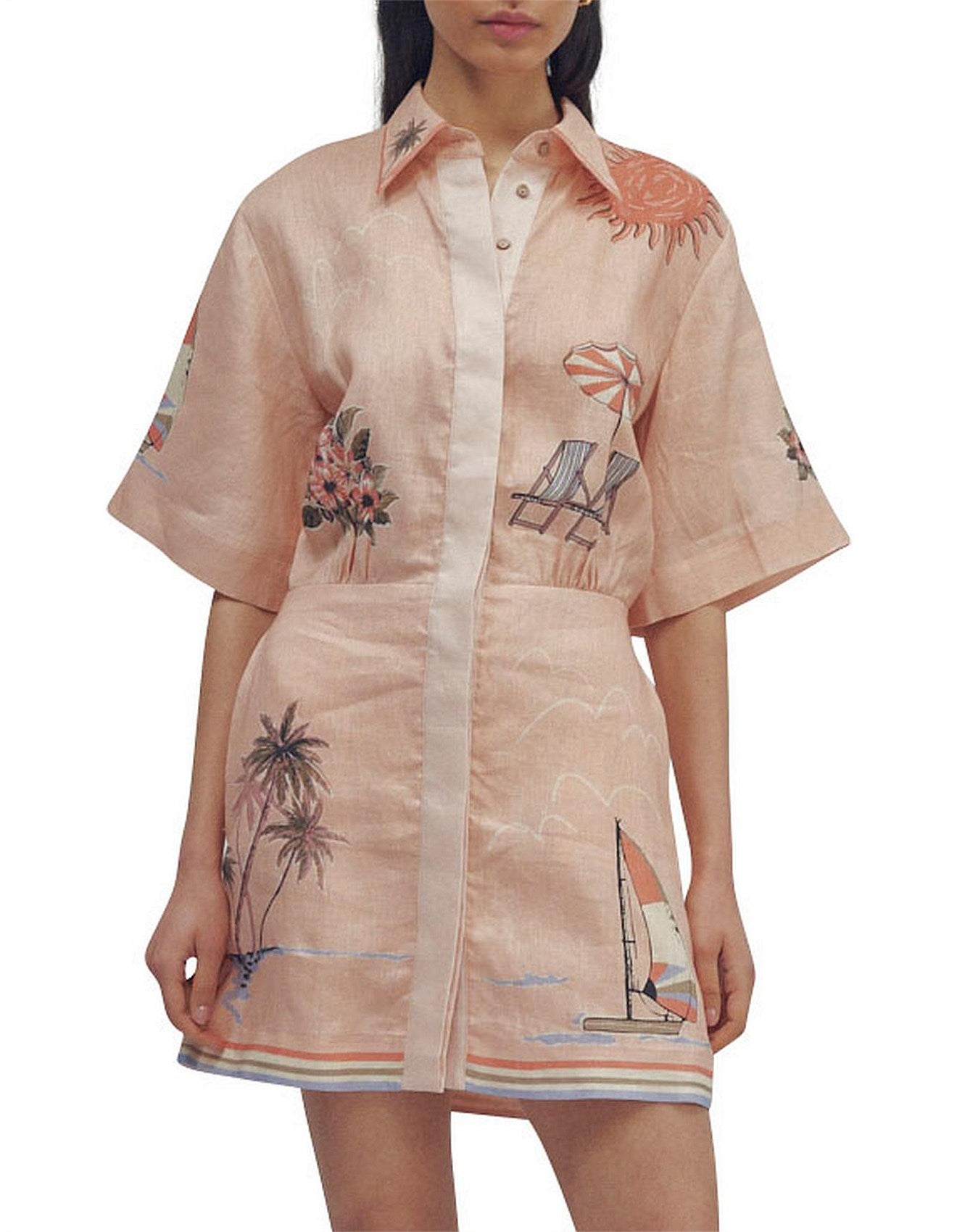 ALEMAIS - Marina Mini Shirt Dress