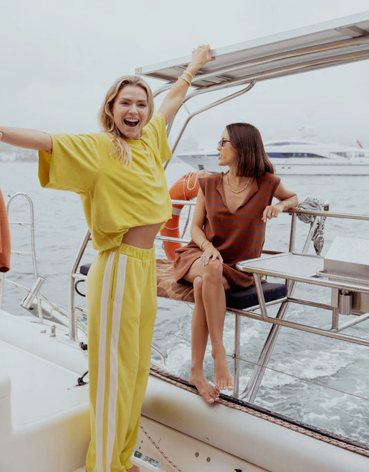 The Marley Pants Terry / Lime