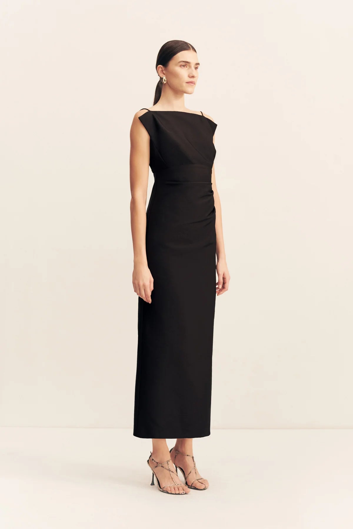 SHONA JOY - Otis Draped High Neck Midi