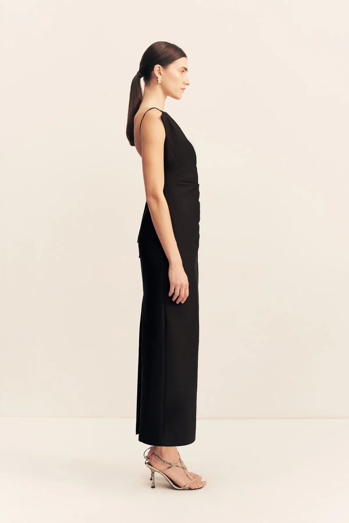SHONA JOY - Otis Draped High Neck Midi
