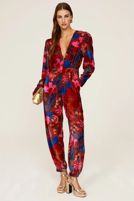 FARM RIO - Red Wildlife Jumpsuit