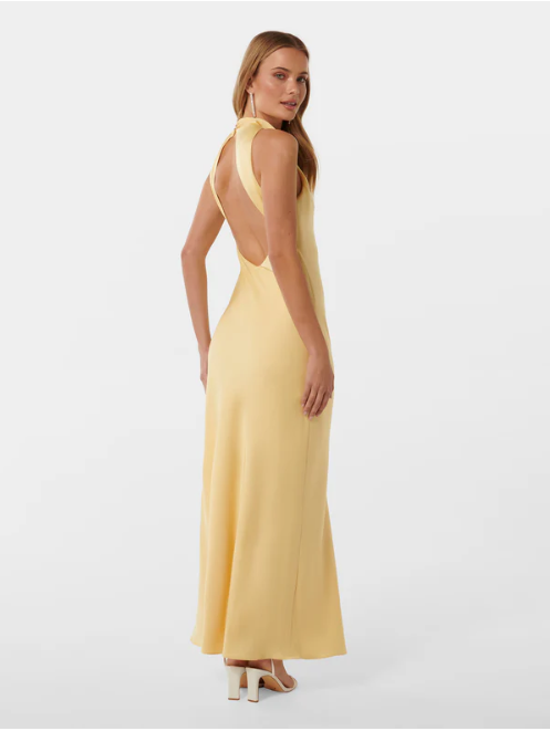 FOREVER NEW - Michelle Open-Back Satin Maxi Dress