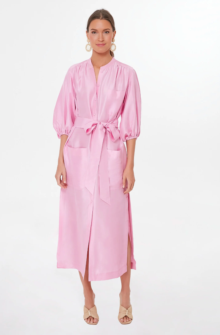 OROTON - Column Shirt Dress Pink