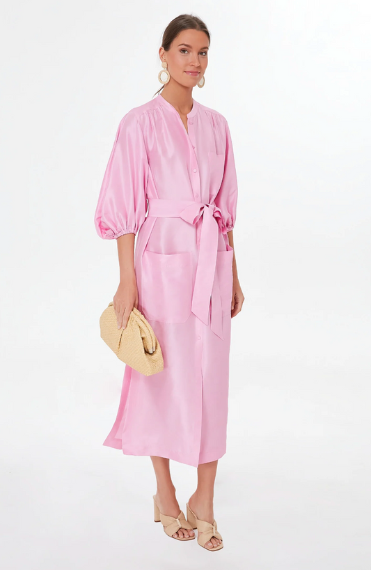 OROTON - Column Shirt Dress Pink