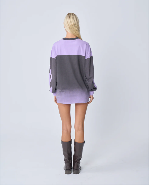 Near The Sea - Moto Long Sleeve Tee Lilac