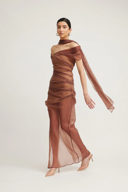 Tojha Dress - Marceline Asymmetrical Mai Dress