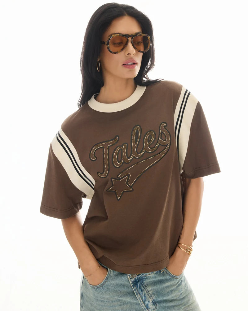 Exaggerated Sports Studded Tee - The Tales